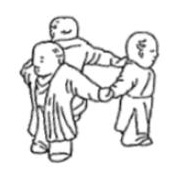 三つ人形盖置